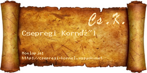 Csepregi Kornél névjegykártya