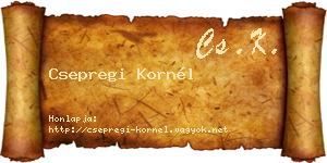 Csepregi Kornél névjegykártya