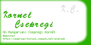 kornel csepregi business card
