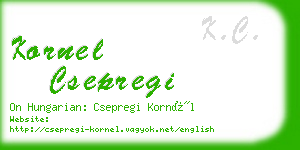kornel csepregi business card